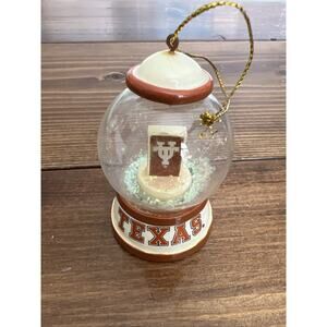 Texas Longhorns UT Christmas Tree Ornament Snow Bowl Vintage 90’s ~2.75”
